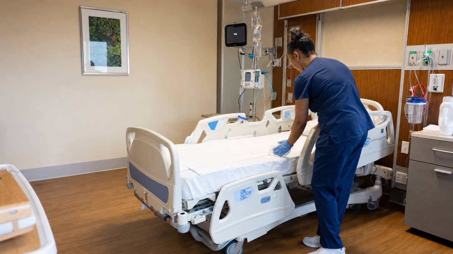 Hospital cleaning by Premier Building Services